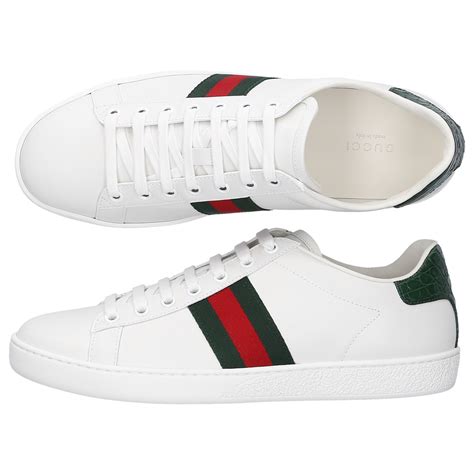 gucci white green sneakers|white gucci sneakers for women.